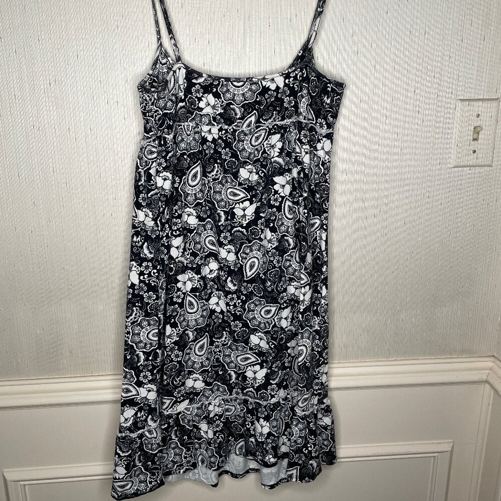 Loft Black & White Paisley dress (S)